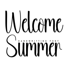 Welcome Summer Font