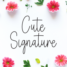 Cute Signature | Script Font