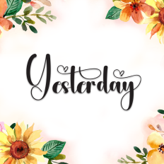 Yesterday | Script Font