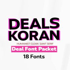 Deals Font Koran (Sans Serif Packet Family)