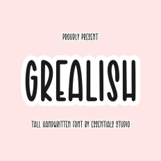 GREALISH - Tall Handwriting Font