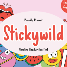 Stickywild - Cute Handwriting Font