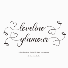 Loveline Glamour - Wedding Craft Love Script Font