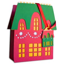 Christmas House Gift Bag and Tag