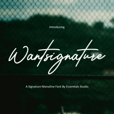 Wantsignature - Single line font