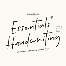 Essentials Handwriting - Friendly Font