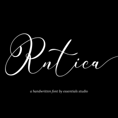 Rintica - Script font with swash and heart 