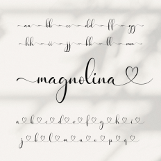 Magnolina - Heart Connect Script Font 