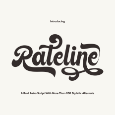 Rateline - Bold Vintage Script Font