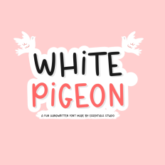 WHITE PIGEON - Fun Handwriting Font