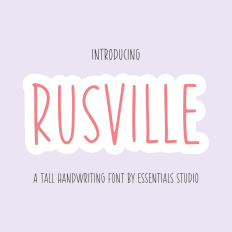 Rusville - Tall, Fun and Friendly Handwriting