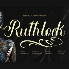 RUTHLOCK - TATTOO SCRIPT FONT