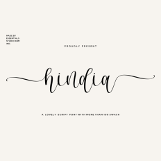 Hindia - Super Script Font with double swash Style