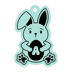 Easter Tags Alphabet Letter A