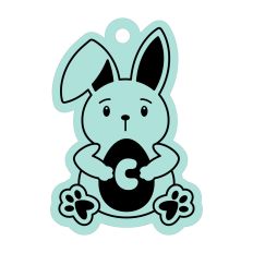 Easter Tags Alphabet Letter C