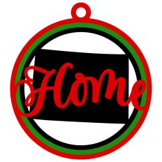 Colorado "Home" Ornament with State Outline Design