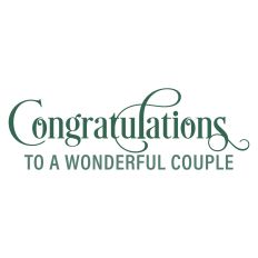 Congratulations to a Wonderful Couple Sentiment