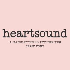 Heartsound Typewriter Serif Font