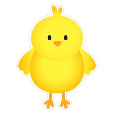 Cute Baby Chick Sticker for Easter and Spring