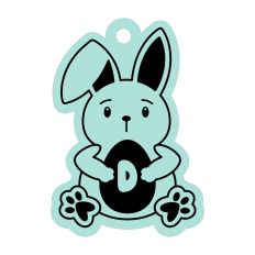 Easter Tags Alphabet Letter D
