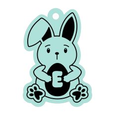 Easter Tags Alphabet Letter E