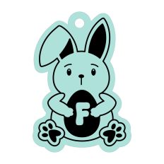 Easter Tags Alphabet Letter F