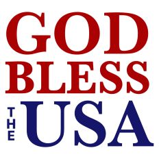 God Bless the USA Patriotic Sentiment