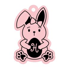 Easter Tags Alphabet Letter H