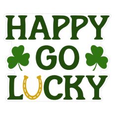 Happy Go Lucky Sticker for St. Patrick's Day