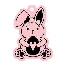 Bunny Heart Tag