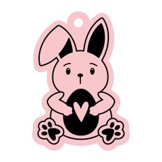 Bunny Heart Tag