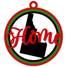  Idaho "Home" Ornament with State Outline Design