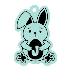 Easter Tags Alphabet Letter J