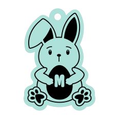 Easter Tags Alphabet letter M