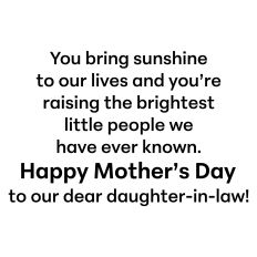 Mother's Day Greeting Card Sentiment for Daughter-in-Law