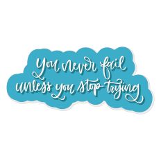 You Never Fail Unless You Stop Trying