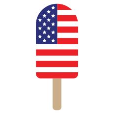 Patriotic American Flag Popsicle