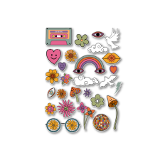 Retro 70s planner sticker sheets - mix tape
