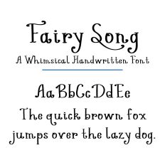 Fairy Song - A Whimsical Handwritten Font
