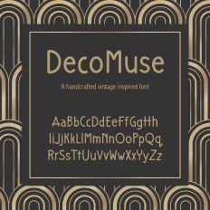 DecoMuse Font - A vintage-inspired font for Silhouette Studio