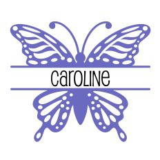 Butterfly Split Frame for Monograms and Personalization