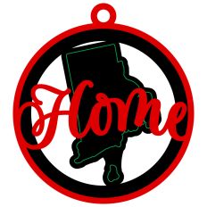 Rhode Island Home Ornament Design