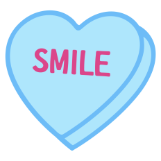 SMILE Candy Heart for Valentine's Day