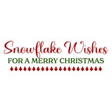 Snowflake Wishes for a Merry Christmas Sentiment