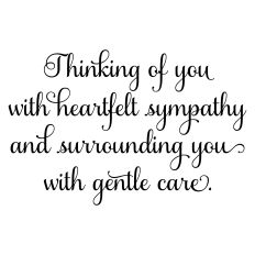 Sympathy Greeting Card Sentiment