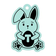 Easter Tags Alphabet Letter T