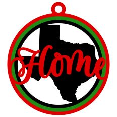 Texas Home Ornament Design