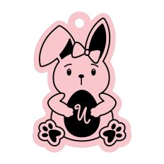 Easter Tags Alphabet Letter U