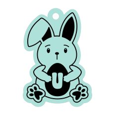 Easter Tags Alphabet Letter U