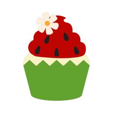 Watermelon Cupcake